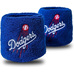 image:imageFranklin Sports MLB Team Licensed Baseball Wristbands  MLB Team Logo Sweat Wristbands  Great for Costumes  Uniforms  PairLos Angeles Dodgers