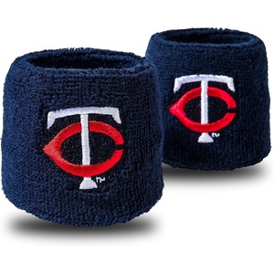 image:imageFranklin Sports MLB Team Licensed Baseball Wristbands  MLB Team Logo Sweat Wristbands  Great for Costumes  Uniforms  PairMinnesota Twins