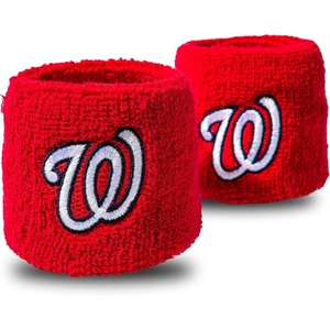 image:imageFranklin Sports MLB Team Licensed Baseball Wristbands  MLB Team Logo Sweat Wristbands  Great for Costumes  Uniforms  PairWashington Nationals