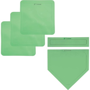 image:imageFranklin Sports MLB Throw Down Baseball Bases with Home Plate  Pitchers Rubber  Backyard Rubber Base Set Perfect for Baseball Teeball  KickballGlow In The Dark