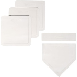 image:imageFranklin Sports MLB Throw Down Baseball Bases with Home Plate  Pitchers Rubber  Backyard Rubber Base Set Perfect for Baseball Teeball  KickballWhite