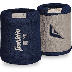 image:imageFranklin Sports MLB Wristbands  Xvent  Baseball  Softball  4 inches  Breathable  DurableNavy  Gray
