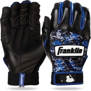 image:imageFranklin Sports MLB Youth Batting Gloves  Digitek Camo Baseball  Softball  Premium Leather  Many Sizes  Colors  YouthGrayBlackRoyal