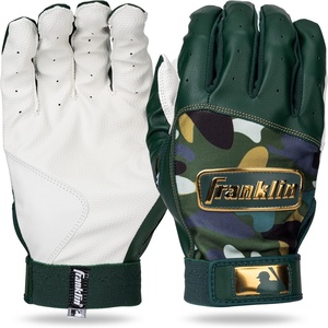 image:imageFranklin Sports MLB Youth Batting Gloves  Digitek Camo Baseball  Softball  Premium Leather  Many Sizes  Colors  YouthWhiteForest Green