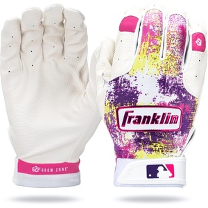 image:imageFranklin Sports MLB Youth Teeball Batting Gloves  Flexible Pro Kids Baseball  Softball Gloves for Boys  GirlsPinkWhite