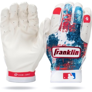 image:imageFranklin Sports MLB Youth Teeball Batting Gloves  Flexible Pro Kids Baseball  Softball Gloves for Boys  GirlsRedWhiteBlue