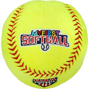 image:imageFranklin Sports MyFirst Soft Plush Sports Balls  Stuffed Plush Toy Basketball Baseball  Football for Kids  NBA MLB  NFL Indoor Soft Sports Balls  Fun Kids Toys  Room DecorationsSoftball