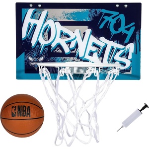 image:imageFranklin Sports NBA Team Over the Door Basketball Hoops  Kids Indoor Mini Basketball Hoop  Ball Set  NBA Fan Mini HoopsCharlotte Hornets