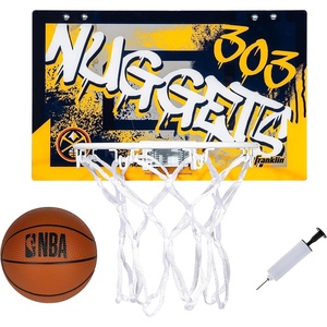 image:imageFranklin Sports NBA Team Over the Door Basketball Hoops  Kids Indoor Mini Basketball Hoop  Ball Set  NBA Fan Mini HoopsDenver Nuggets