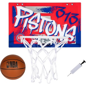 image:imageFranklin Sports NBA Team Over the Door Basketball Hoops  Kids Indoor Mini Basketball Hoop  Ball Set  NBA Fan Mini HoopsDetroit Pistons
