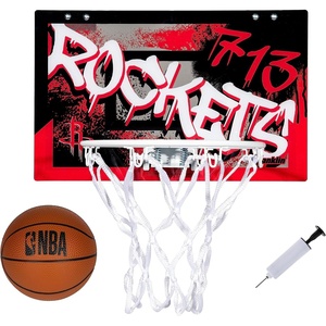 image:imageFranklin Sports NBA Team Over the Door Basketball Hoops  Kids Indoor Mini Basketball Hoop  Ball Set  NBA Fan Mini HoopsHouston Rockets