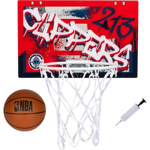 image:imageFranklin Sports NBA Team Over the Door Basketball Hoops  Kids Indoor Mini Basketball Hoop  Ball Set  NBA Fan Mini HoopsLos Angeles Clippers