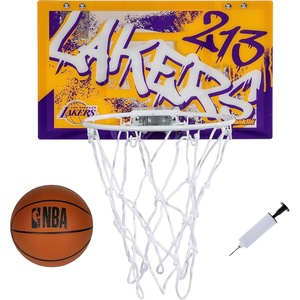 image:imageFranklin Sports NBA Team Over the Door Basketball Hoops  Kids Indoor Mini Basketball Hoop  Ball Set  NBA Fan Mini HoopsLos Angeles Lakers