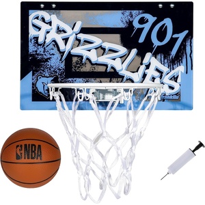 image:imageFranklin Sports NBA Team Over the Door Basketball Hoops  Kids Indoor Mini Basketball Hoop  Ball Set  NBA Fan Mini HoopsMemphis Grizzlies