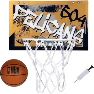 image:imageFranklin Sports NBA Team Over the Door Basketball Hoops  Kids Indoor Mini Basketball Hoop  Ball Set  NBA Fan Mini HoopsNew Orleans Pelicans