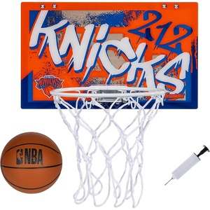 image:imageFranklin Sports NBA Team Over the Door Basketball Hoops  Kids Indoor Mini Basketball Hoop  Ball Set  NBA Fan Mini HoopsNew York Knicks