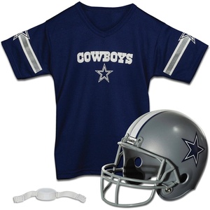 image:imageFranklin Sports NFL Kids Helmet  Jersey Sets  Youth NFL Team Uniform Sets  Costume Set  Helmet Jersey  ChinstrapMediumDallas Cowboys