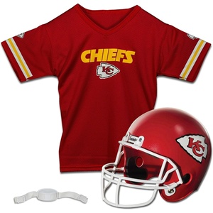 image:imageFranklin Sports NFL Kids Helmet  Jersey Sets  Youth NFL Team Uniform Sets  Costume Set  Helmet Jersey  ChinstrapMediumKansas City Chiefs
