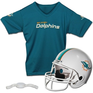 image:imageFranklin Sports NFL Kids Helmet  Jersey Sets  Youth NFL Team Uniform Sets  Costume Set  Helmet Jersey  ChinstrapMediumMiami Dolphins