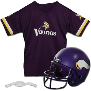 image:imageFranklin Sports NFL Kids Helmet  Jersey Sets  Youth NFL Team Uniform Sets  Costume Set  Helmet Jersey  ChinstrapMediumMinnesota Vikings