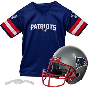 image:imageFranklin Sports NFL Kids Helmet  Jersey Sets  Youth NFL Team Uniform Sets  Costume Set  Helmet Jersey  ChinstrapMediumNew England Patriots