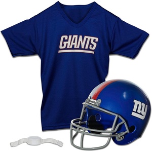 image:imageFranklin Sports NFL Kids Helmet  Jersey Sets  Youth NFL Team Uniform Sets  Costume Set  Helmet Jersey  ChinstrapMediumNew York Giants