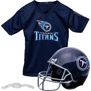 image:imageFranklin Sports NFL Kids Helmet  Jersey Sets  Youth NFL Team Uniform Sets  Costume Set  Helmet Jersey  ChinstrapMediumTennessee Titans