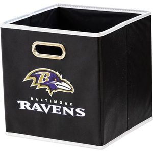 image:imageFranklin Sports NFL Storage Bins  Collapsible Cube Container  Basket  NFL Office Bedroom  Living Room  11x11Baltimore Ravens
