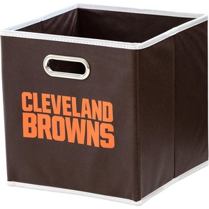 image:imageFranklin Sports NFL Storage Bins  Collapsible Cube Container  Basket  NFL Office Bedroom  Living Room  11x11Cleveland Browns