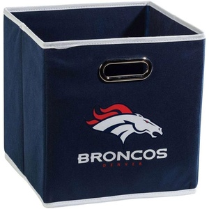 image:imageFranklin Sports NFL Storage Bins  Collapsible Cube Container  Basket  NFL Office Bedroom  Living Room  11x11Denver Broncos