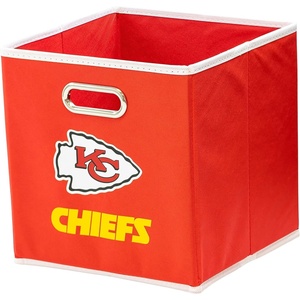 image:imageFranklin Sports NFL Storage Bins  Collapsible Cube Container  Basket  NFL Office Bedroom  Living Room  11x11Kansas City Chiefs