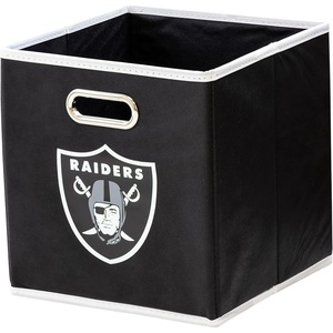 image:imageFranklin Sports NFL Storage Bins  Collapsible Cube Container  Basket  NFL Office Bedroom  Living Room  11x11Las Vegas Raiders