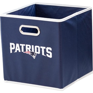 image:imageFranklin Sports NFL Storage Bins  Collapsible Cube Container  Basket  NFL Office Bedroom  Living Room  11x11New England Patriots