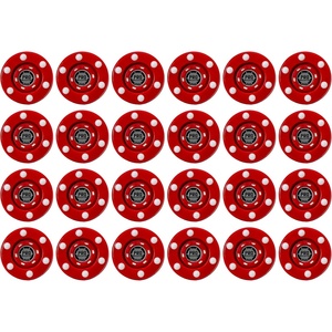 image:imageFranklin Sports NHL Street Roller Hockey Pucks  Pro Commander Outdoor Roller Hockey Pucks for Practice  Training  Outdoor Hockey Street Pucks with Rollers  24 Bulk Packs 6 Packs  Single PucksRed  Pack of 24