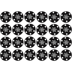 image:imageFranklin Sports NHL Street Roller Hockey Pucks  Pro Commander Outdoor Roller Hockey Pucks for Practice  Training  Outdoor Hockey Street Pucks with Rollers  24 Bulk Packs 6 Packs  Single PucksBlack  Pack of 24