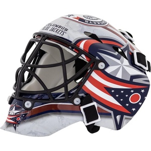image:imageFranklin Sports NHL Team Logo Mini Hockey Goalie Mask with Case  Collectible Goalie Mask with Official NHL Logos and ColorsColumbus Blue Jackets