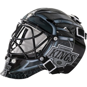 image:imageFranklin Sports NHL Team Logo Mini Hockey Goalie Mask with Case  Collectible Goalie Mask with Official NHL Logos and ColorsLA Kings