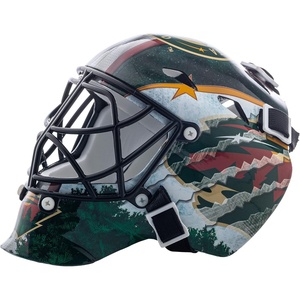 image:imageFranklin Sports NHL Team Logo Mini Hockey Goalie Mask with Case  Collectible Goalie Mask with Official NHL Logos and ColorsMinnesota Wild