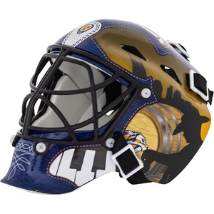 image:imageFranklin Sports NHL Team Logo Mini Hockey Goalie Mask with Case  Collectible Goalie Mask with Official NHL Logos and ColorsNashville Predators