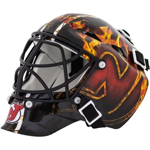 image:imageFranklin Sports NHL Team Logo Mini Hockey Goalie Mask with Case  Collectible Goalie Mask with Official NHL Logos and ColorsNew Jersey Devils