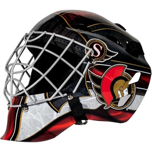 image:imageFranklin Sports NHL Team Logo Mini Hockey Goalie Mask with Case  Collectible Goalie Mask with Official NHL Logos and ColorsOttawa Senators