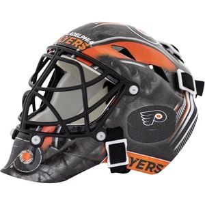 image:imageFranklin Sports NHL Team Logo Mini Hockey Goalie Mask with Case  Collectible Goalie Mask with Official NHL Logos and ColorsPhiladelphia Flyers