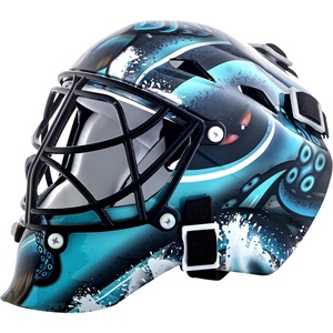 image:imageFranklin Sports NHL Team Logo Mini Hockey Goalie Mask with Case  Collectible Goalie Mask with Official NHL Logos and ColorsSeattle Kraken