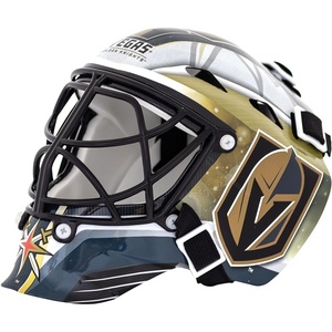 image:imageFranklin Sports NHL Team Logo Mini Hockey Goalie Mask with Case  Collectible Goalie Mask with Official NHL Logos and ColorsVegas Golden Knights