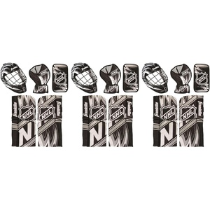 image:imageFranklin Sports NHL Youth Knee Hockey Goalie Pads  Helmet Set  Kids Knee  Mini Hockey Goalie Gear  Equipment  2 Leg Pads Catch Glove Blocker  Mask IncludedBlackWhiteGray