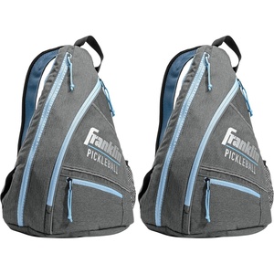 image:imageFranklin Sports Pickleball Bags  Sling Bag Backpack for Gear  Equipment  Men  Women  Holds Paddles Balls  AccessoriesGrayBlue