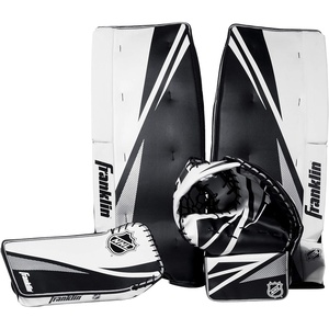 image:imageFranklin Sports Street Hockey Goalie Set  Leg Pads  Catch Glove  Blocker  Premium Durability  Officially Licensed NHL Product