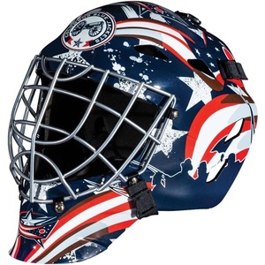 image:imageFranklin Sports Team Licensed NHL Hockey Goalie Face Mask  Goalie Mask for Kids Street Hockey  Youth NHL Team Street Hockey MasksColumbus Blue Jackets
