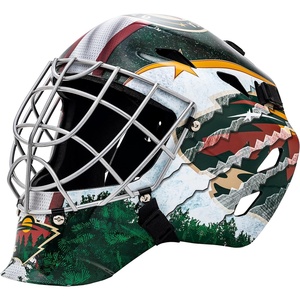 image:imageFranklin Sports Team Licensed NHL Hockey Goalie Face Mask  Goalie Mask for Kids Street Hockey  Youth NHL Team Street Hockey MasksMinnesota Wild