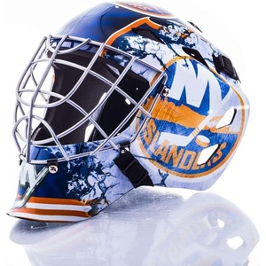 image:imageFranklin Sports Team Licensed NHL Hockey Goalie Face Mask  Goalie Mask for Kids Street Hockey  Youth NHL Team Street Hockey MasksNew York Islanders